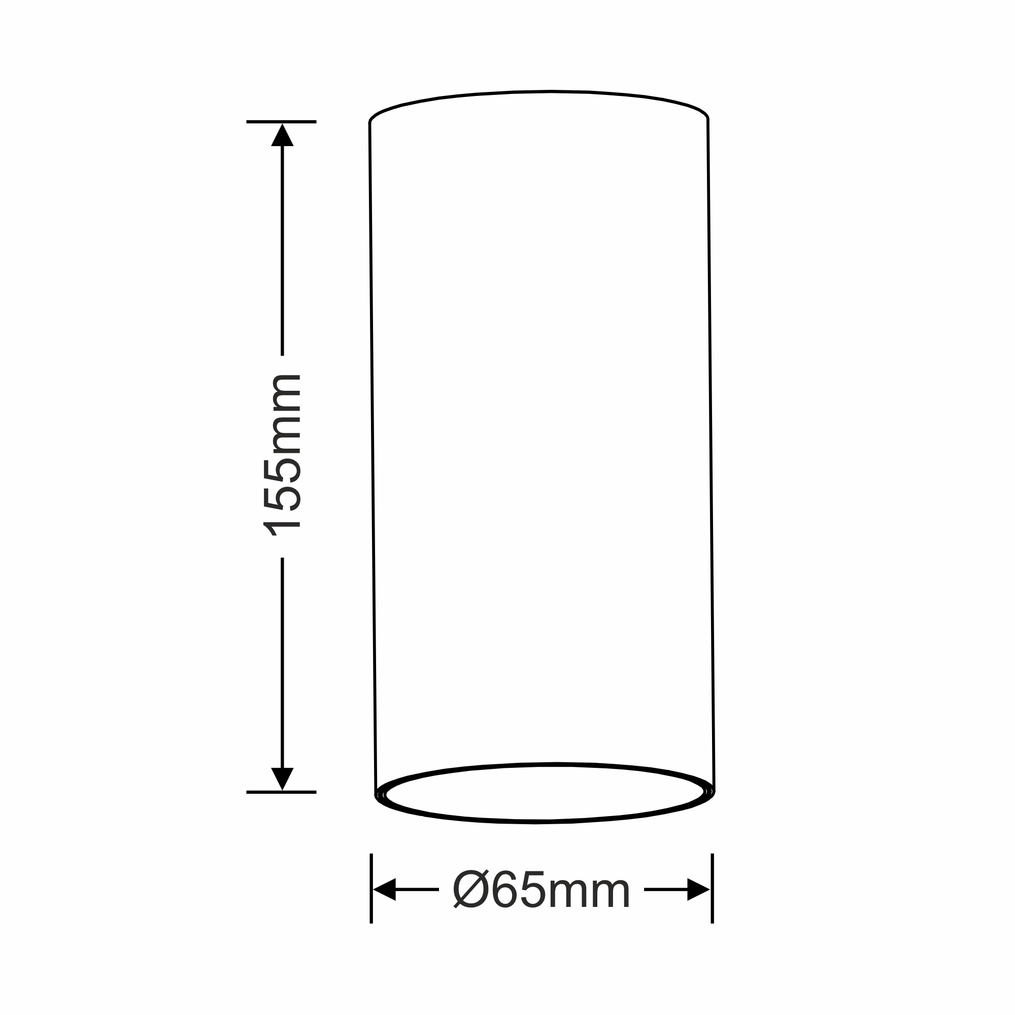 DL350302  Eos 10 Triac Dimmable, Tridonic 10W 688lm 2700K ,12°, White & White, Surface LED Spotlight, Push Fit Fast Connector, IP20, 5yrs Warranty